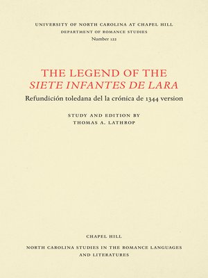 cover image of The Legend of the Siete infantes de Lara